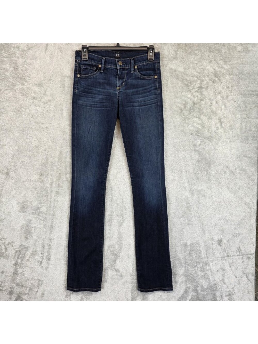 Citizens Of Humanity Ava Low Rise Straight Jeans Womens 25 Blue Dark Wash Denim